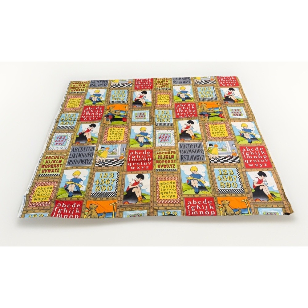 Moda Building Blocks Fabric Panel Sandy Klop American Jane 42x36 Alphabet Quilt